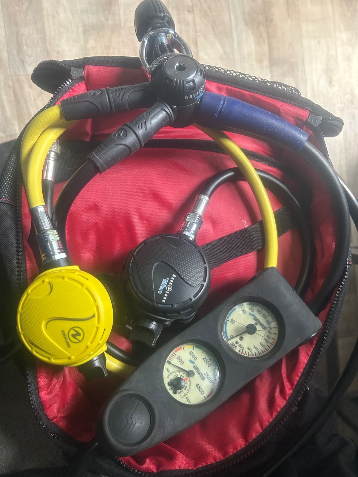 Aqualung Titan Regulator, Octo, Complete Setup just serviced