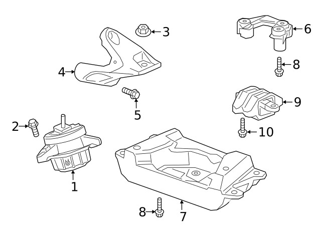 Genuine GM Driver Side Engine Mount Bracket 84329420