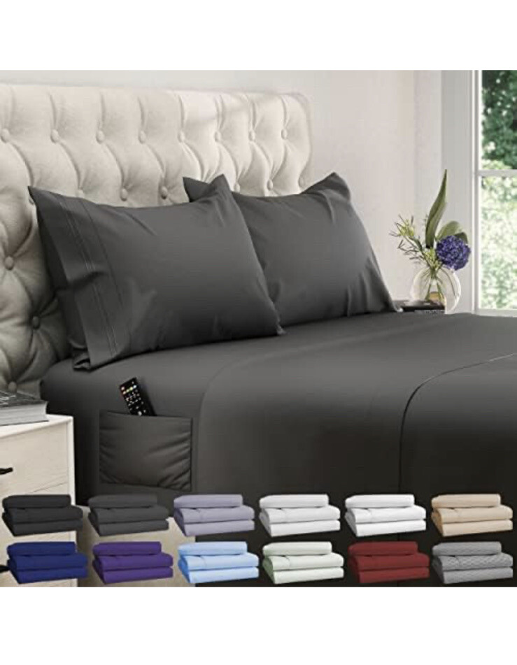 King Sheets 4 PCS Set -up to 15 inches - 2500 Supreme Collection - Superior Soft