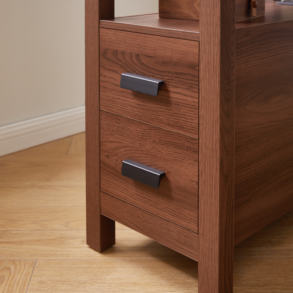 End Table with Charging Station,Side Tables with USB Ports & Outlets,Side Table