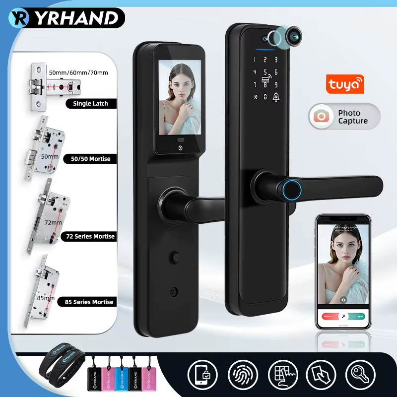 Tuya Wifi Smart Door Lock Electronic Digital Lock with Biometric Fingerprint Cam