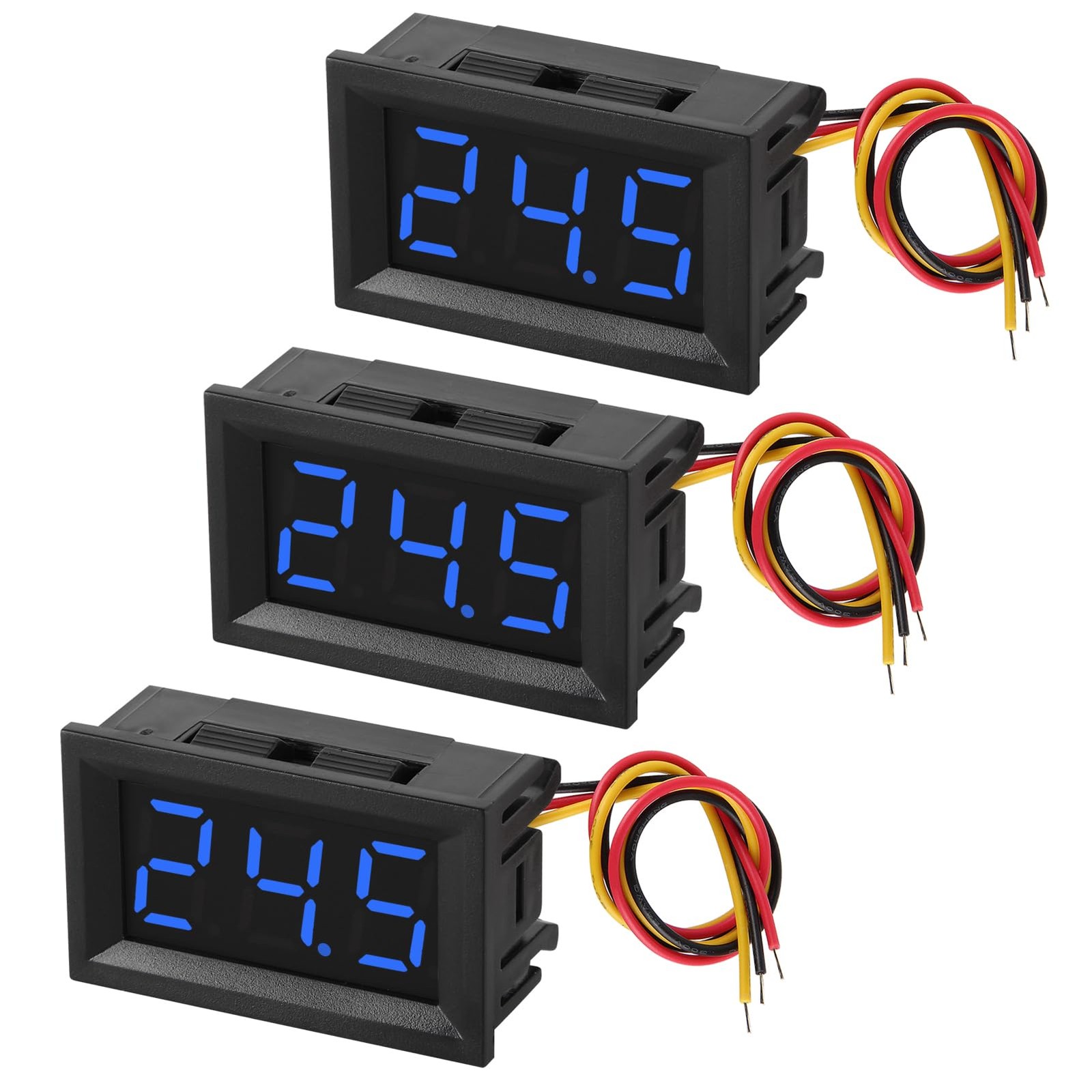 3Pack DC0-100V Mini Voltmeter Voltage Tester DC Voltage Gauge Voltage Indicat...