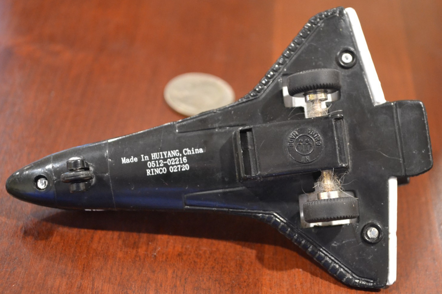 SPACE SHUTTLE NASA DIE CAST METAL/ PLASTIC MODEL PULL BACK MOTOR WHITE BLACK