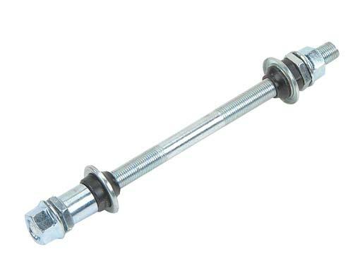 Bicycle Rear Hub Axle 3/8" x 185mm Chrome or Black Bikes