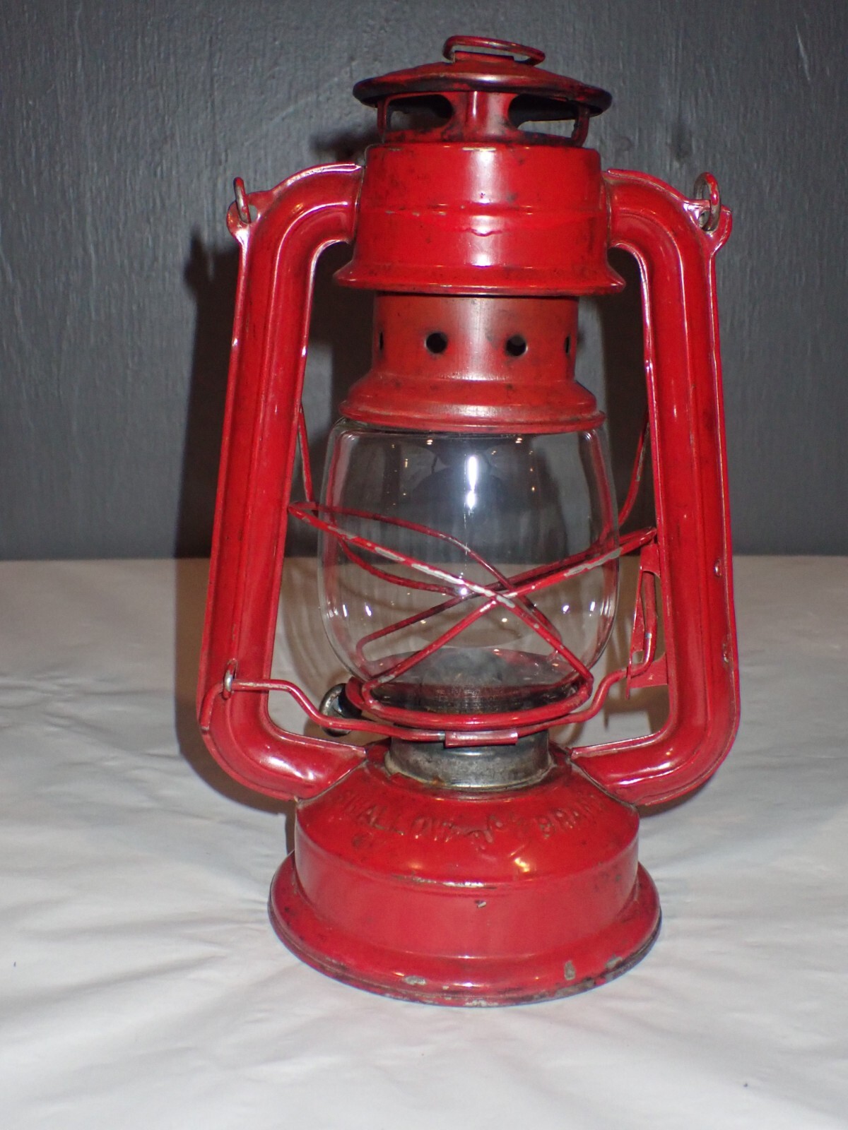 Vintage Red Swallow Brand 235 Lantern