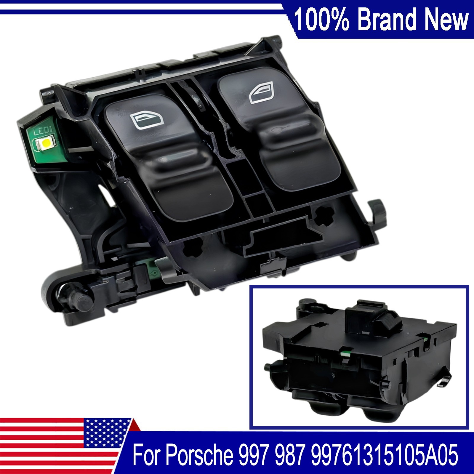 Power Window Switch Driver Left Side Door Fit For Porsche 911 997 99761315105A05