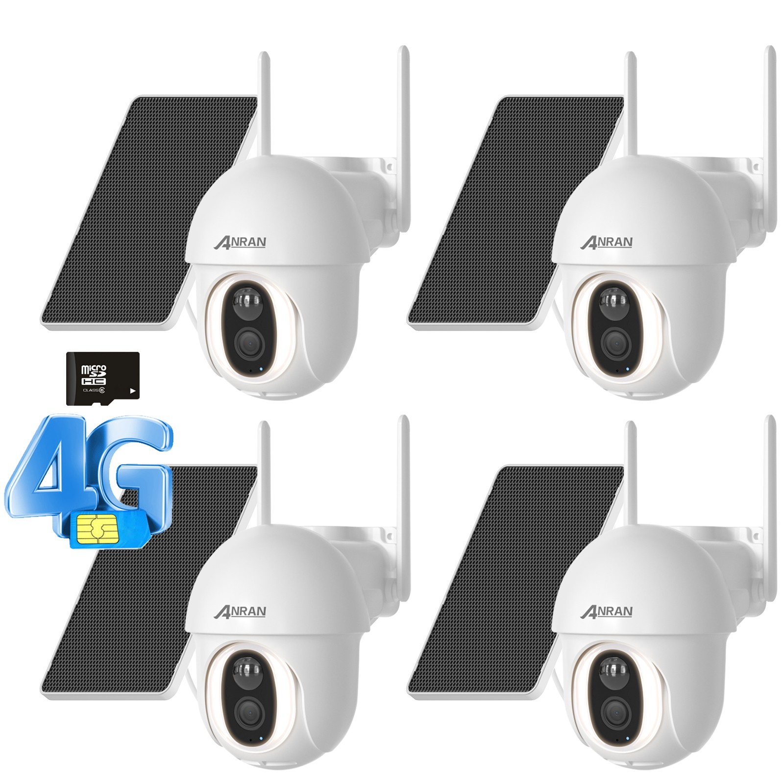 ARCCTV 4G LTE Security Camera Outdoor Solar Wireless 4MP 360°PTZ Gaden Farm