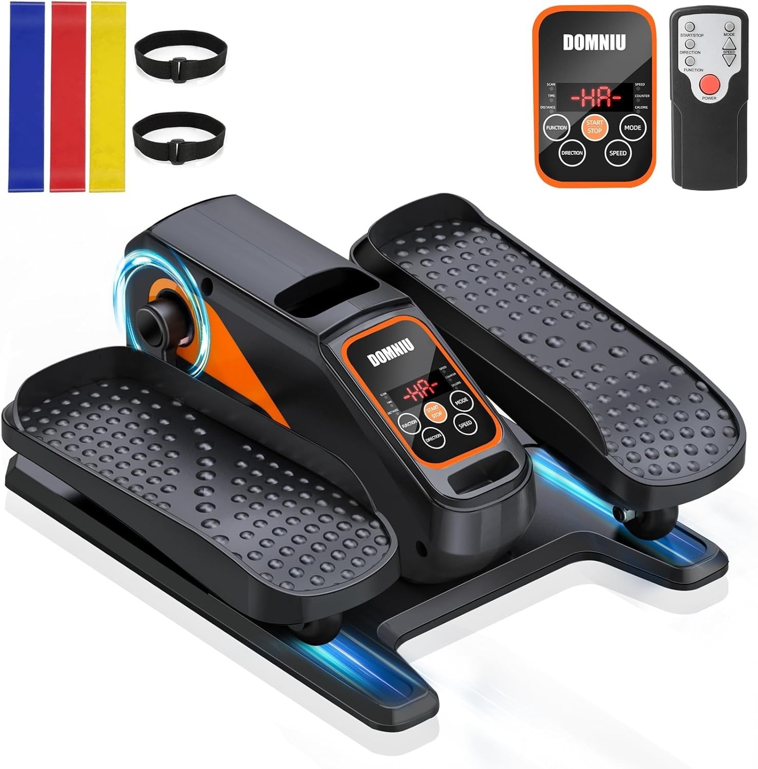 Quiet Under Desk Elliptical Machine with Remote, 15 Speeds, 5 Modes