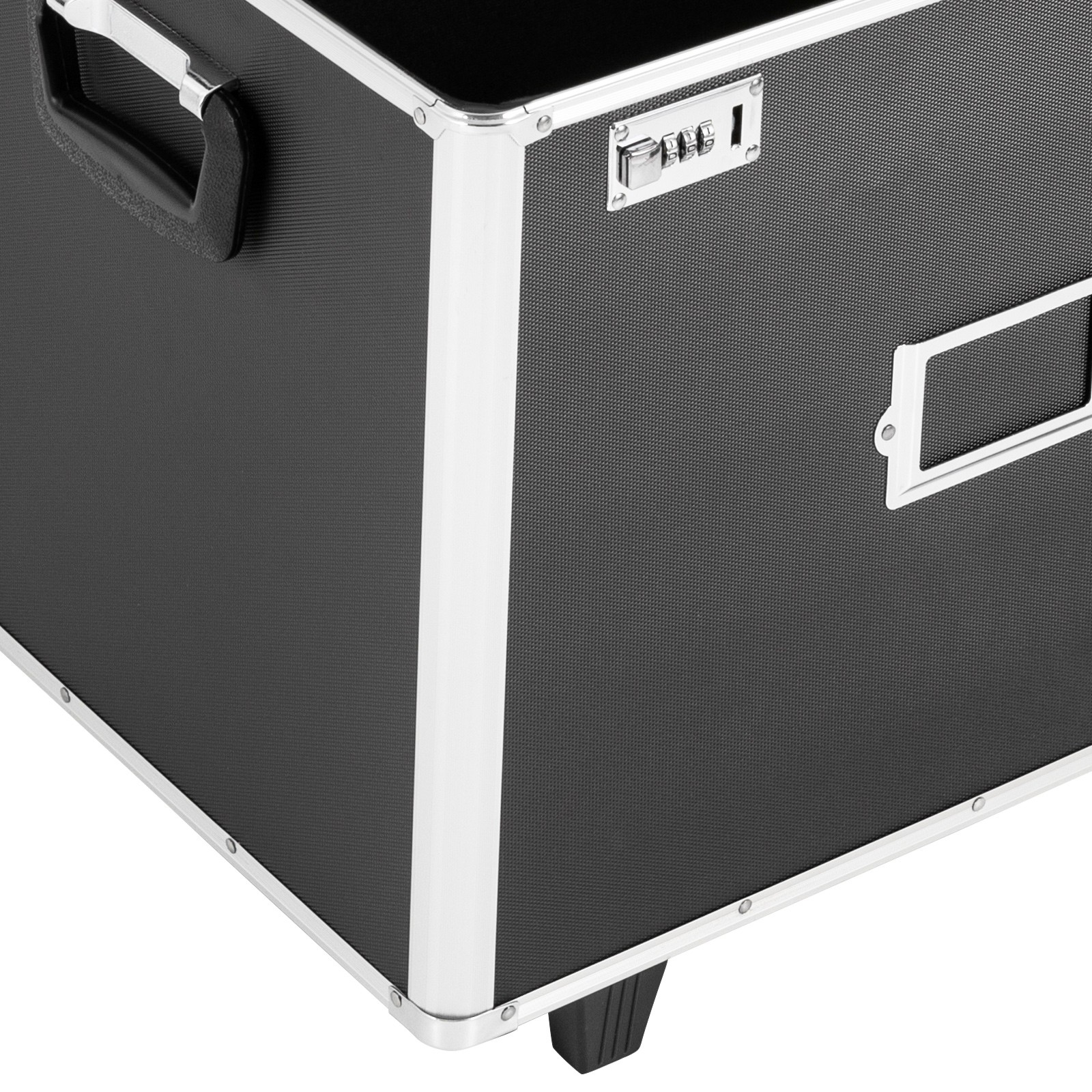 Aluminum Alloy File Lock Box, Hand pull File Case Locking Mobile Business Box