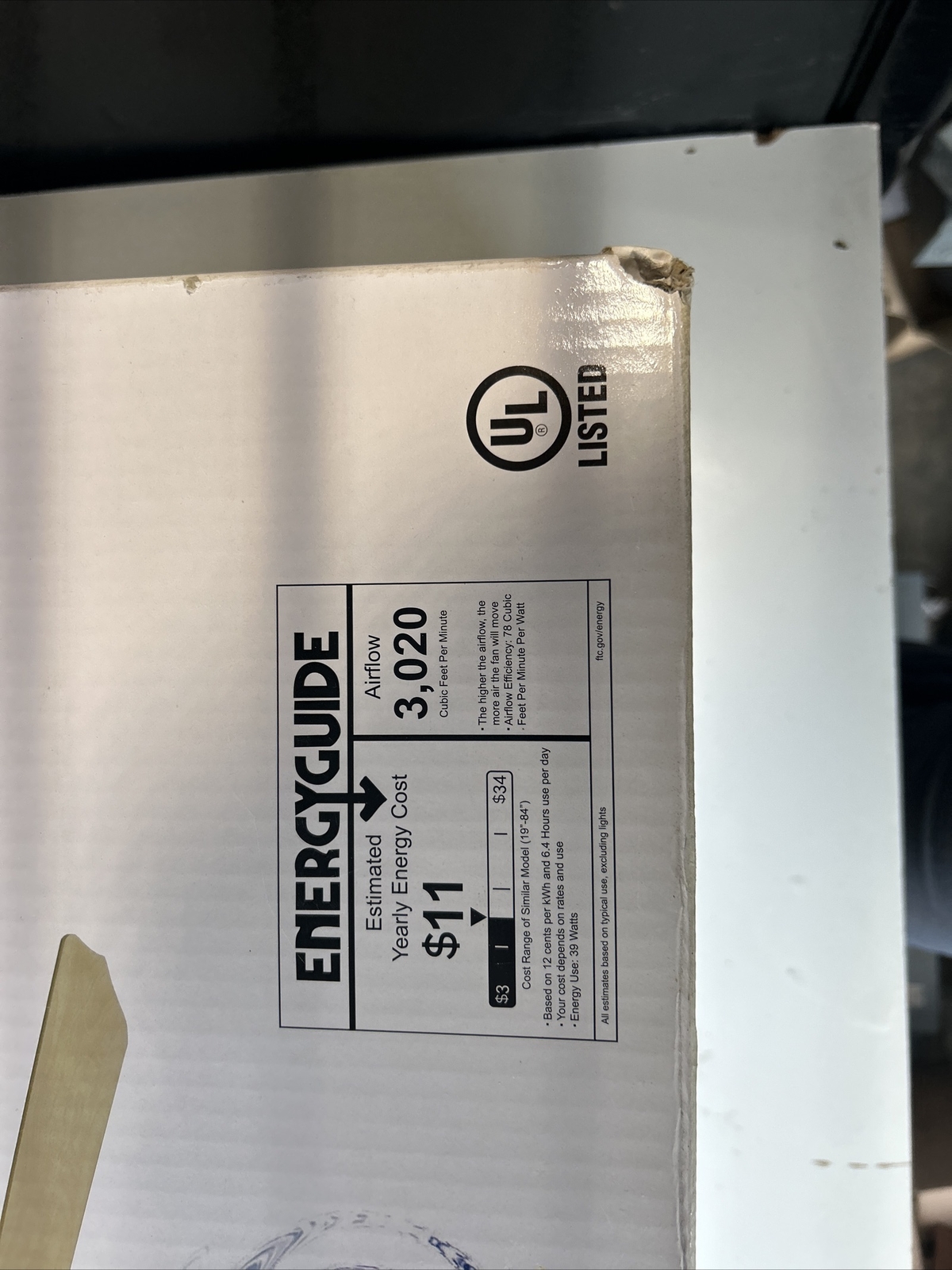 RP 1052-ES 52” 5 blade ceiling fan
