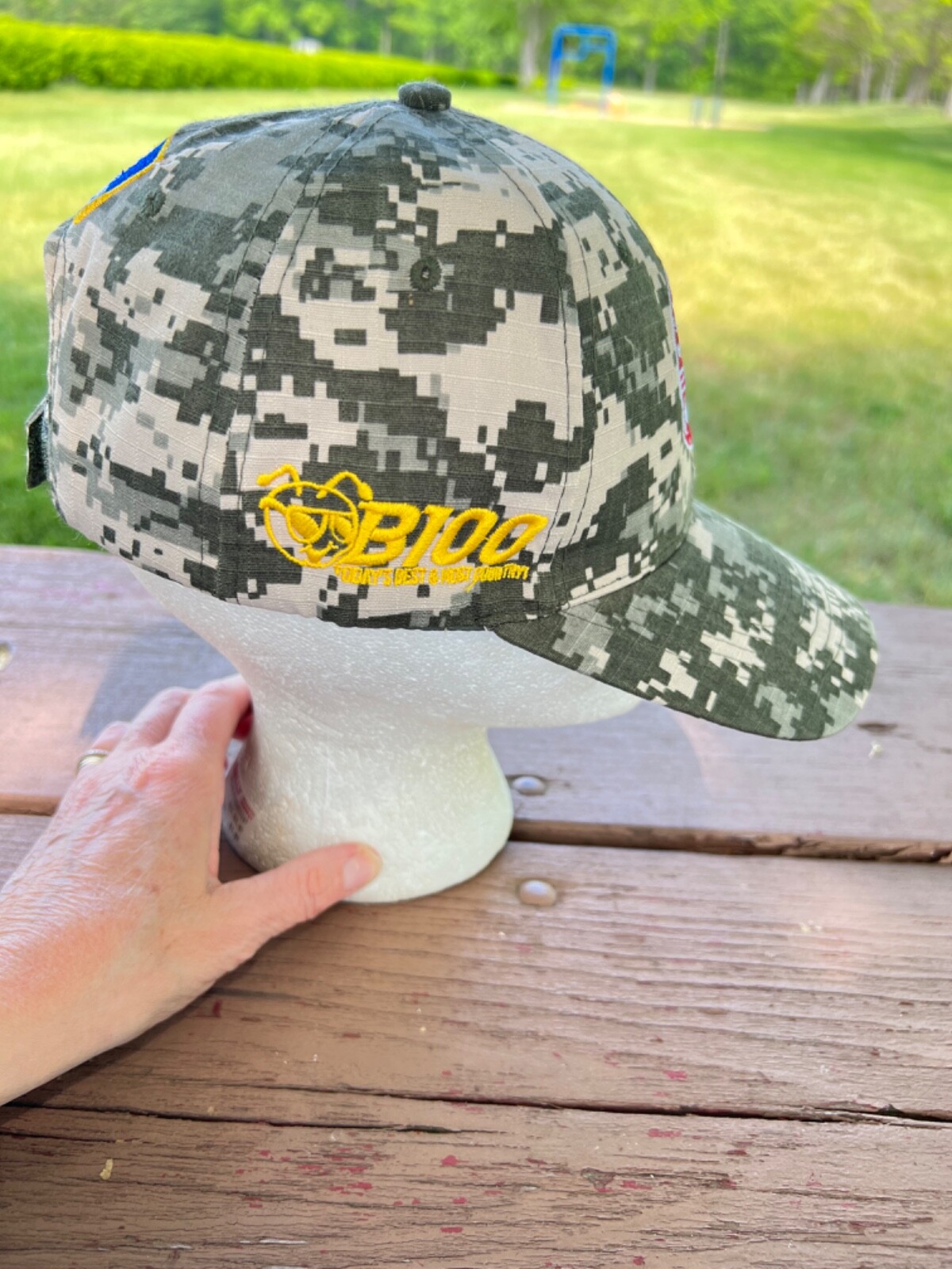 South Bend Cubs Minor LB Logo on Digital Camouflage Hat Cap Hook Loop EUC