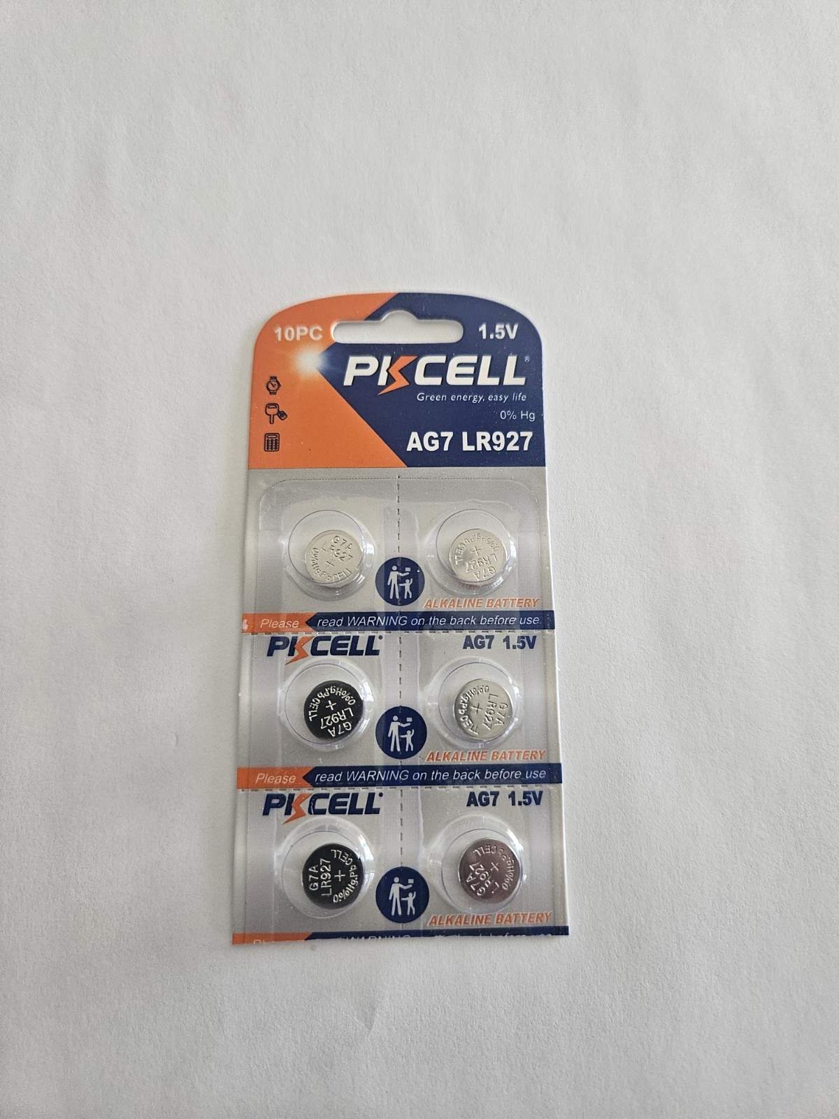 Fast Ship - 6- Pk CELL- Watch Batteries-AG7-LR927 EX- Date-2027