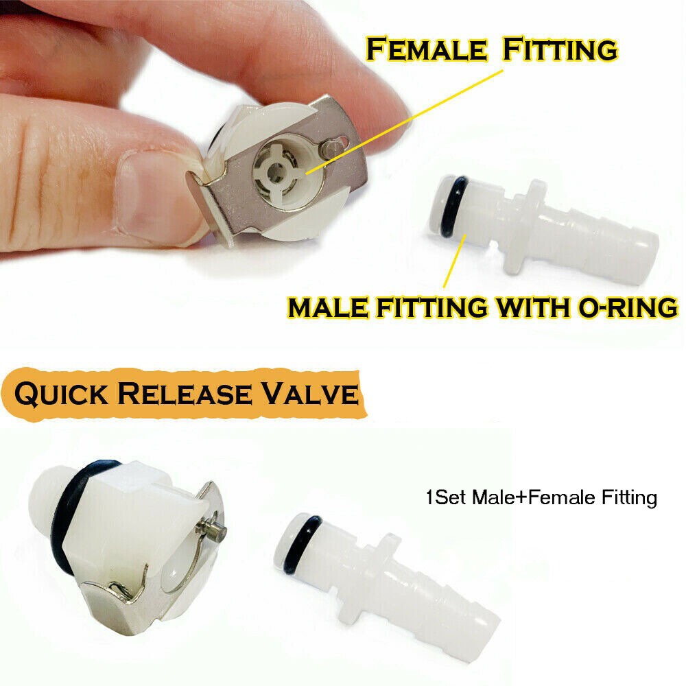 Replacement Female Male Fittings Quick Release Valve for Male Penis Vacuum Pump