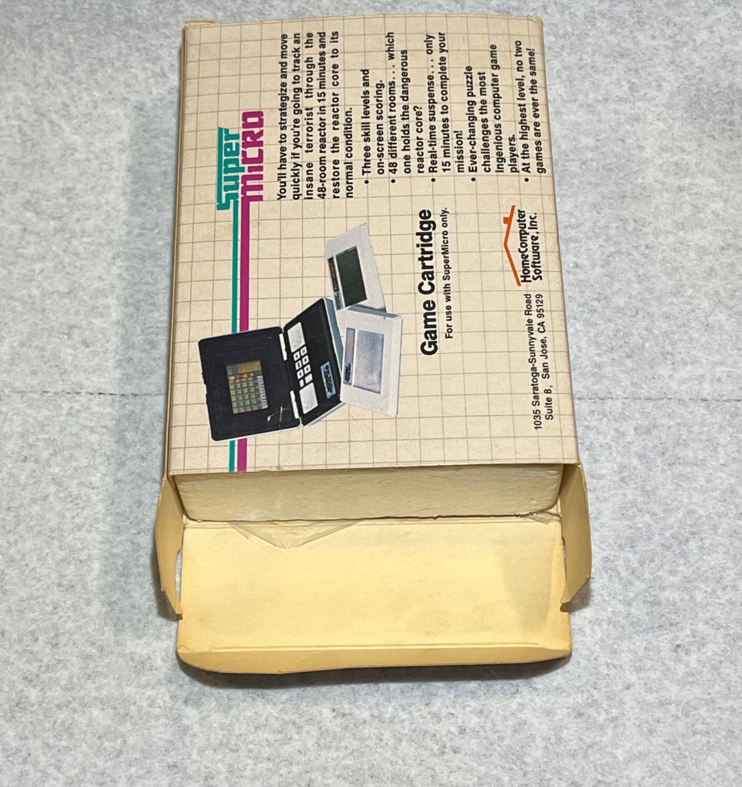 HTF 1983 Palmtex React Attack Home Computer Software Super Micro Cartridge Game