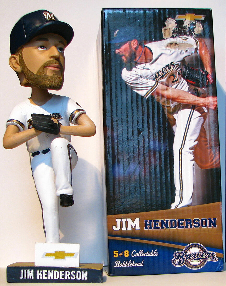 Milwaukee Brewers JIM HENDERSON Bobblehead SGA 2014 Miller Park NIB