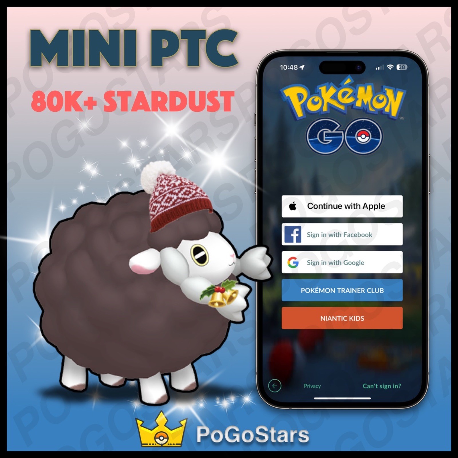 Pokémon PTC Go - Shiny Wooloo Holiday - Christmas 2024✨Read Desciption✨