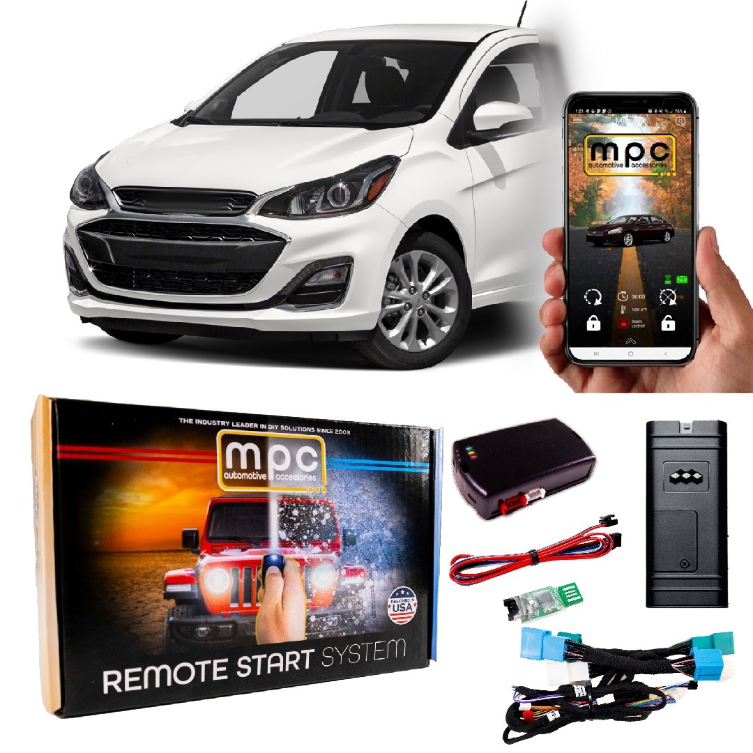 4-Button 2-Way Remote Starter For  2012-2022 Chevrolet Spark Key-to-Start