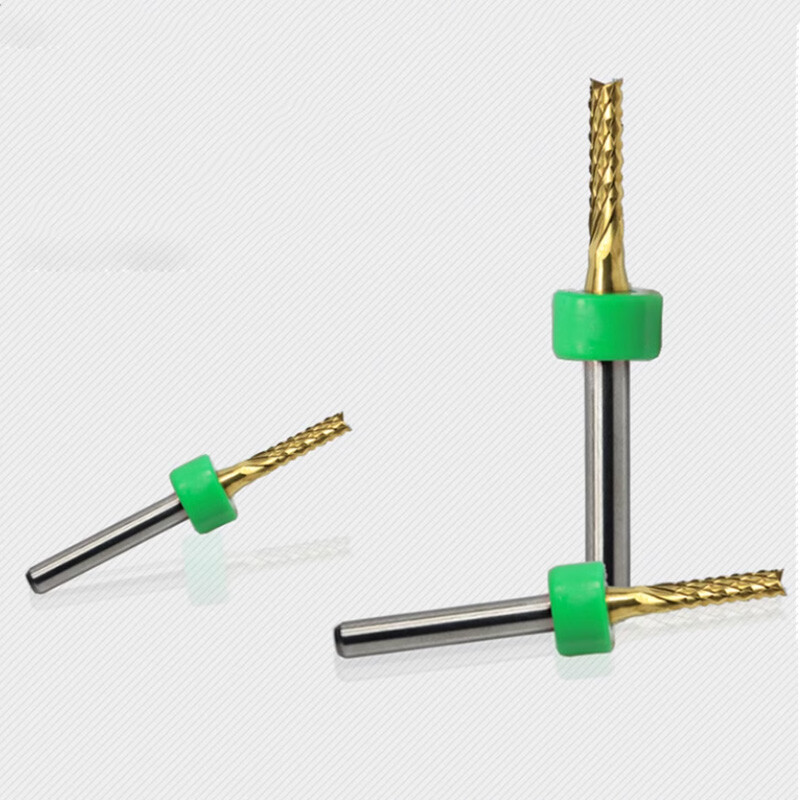 10pc Corn PCB Milling Cutter With Positioning Ring TIN Coating Engraving/PVC/CNC