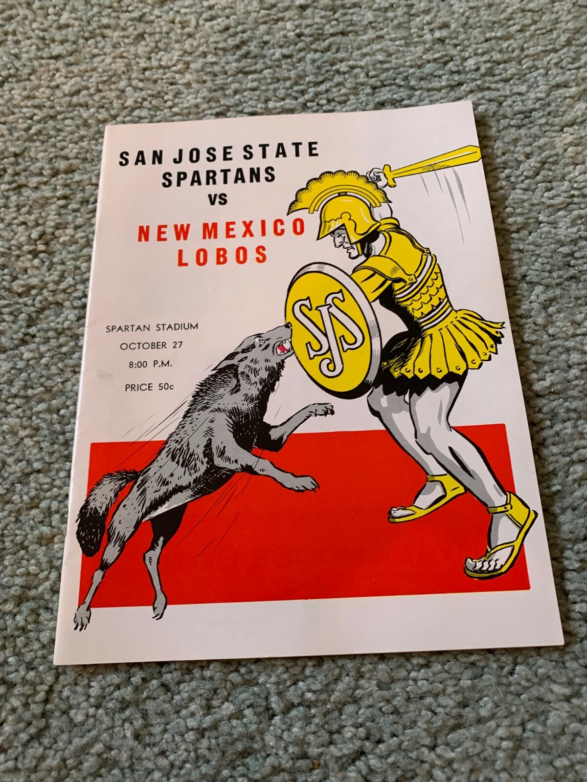 1962 San Jose State Broncos v New Mexico Lobos Football Program 10/27