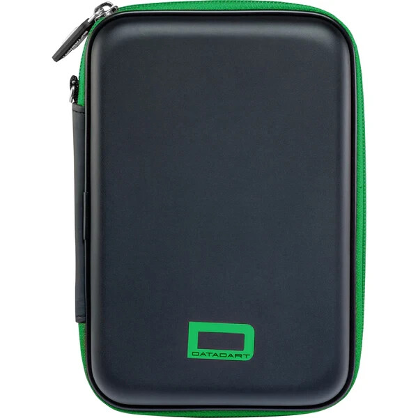 GREEN DATADART PRO PAC MAX HARD SHELL DART CASE WILL HOLD 2 SETS DARTS