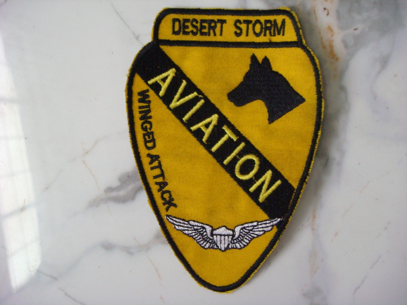 US AVIATION  1st CAVALRY DIVISION  WINGED ATTACK DESERT STORM PATCH