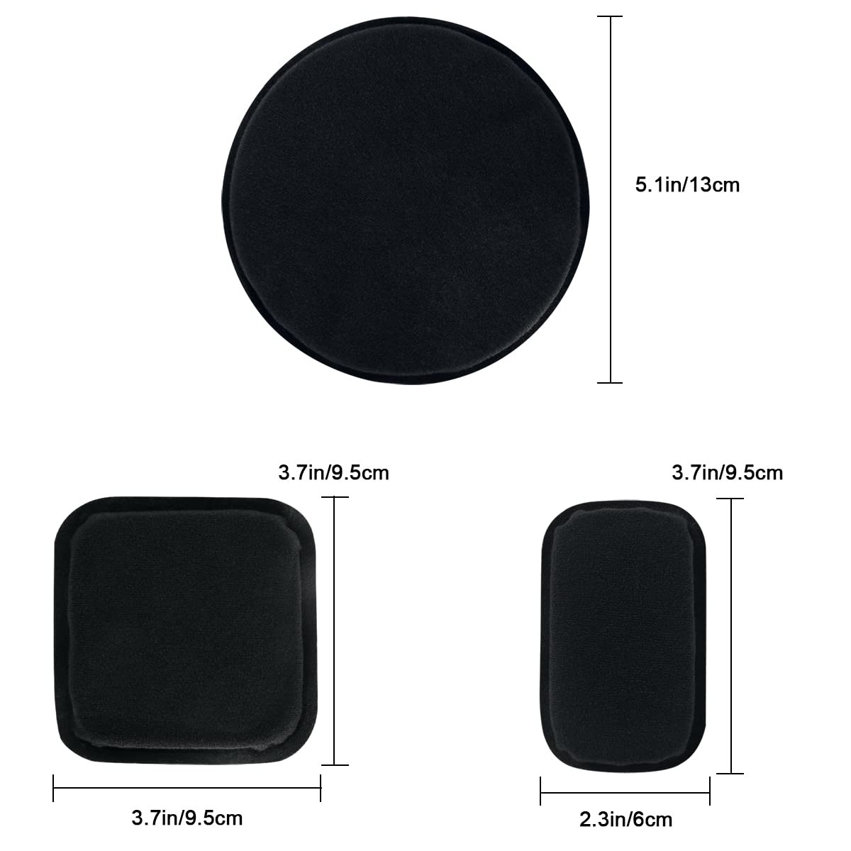 AOUTACC Universal Airsoft Helmet Pads, Medium, As Shown,Black
