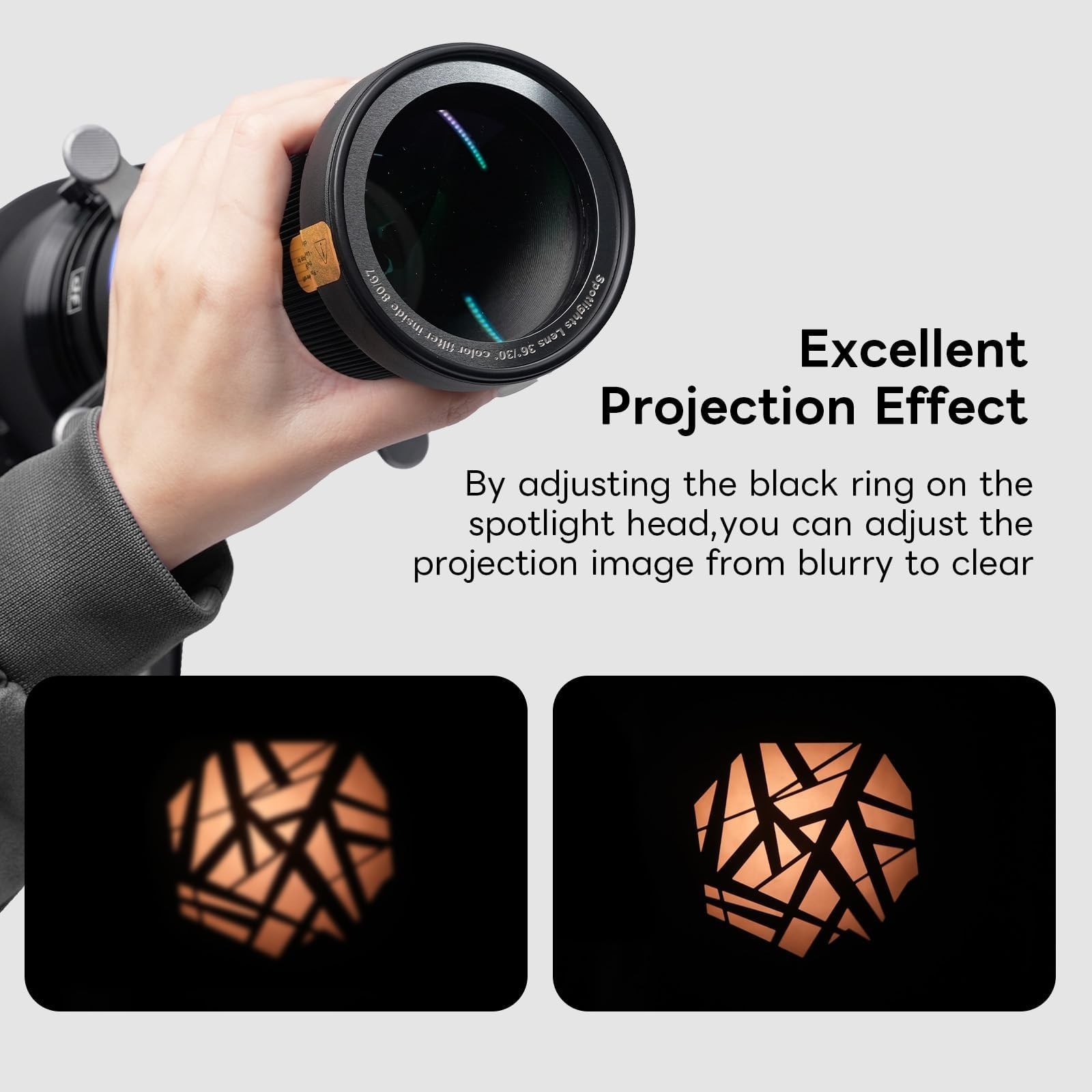 Bowens Mount Snoot Spotlight GOBO Projector- Compatible with Aputure Storm 40...