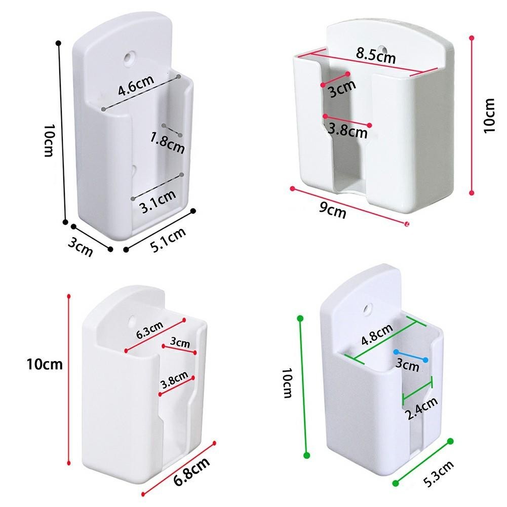 ABS Air Conditioner Remote Control Holder Wall Mounted Storage Box Bracket White