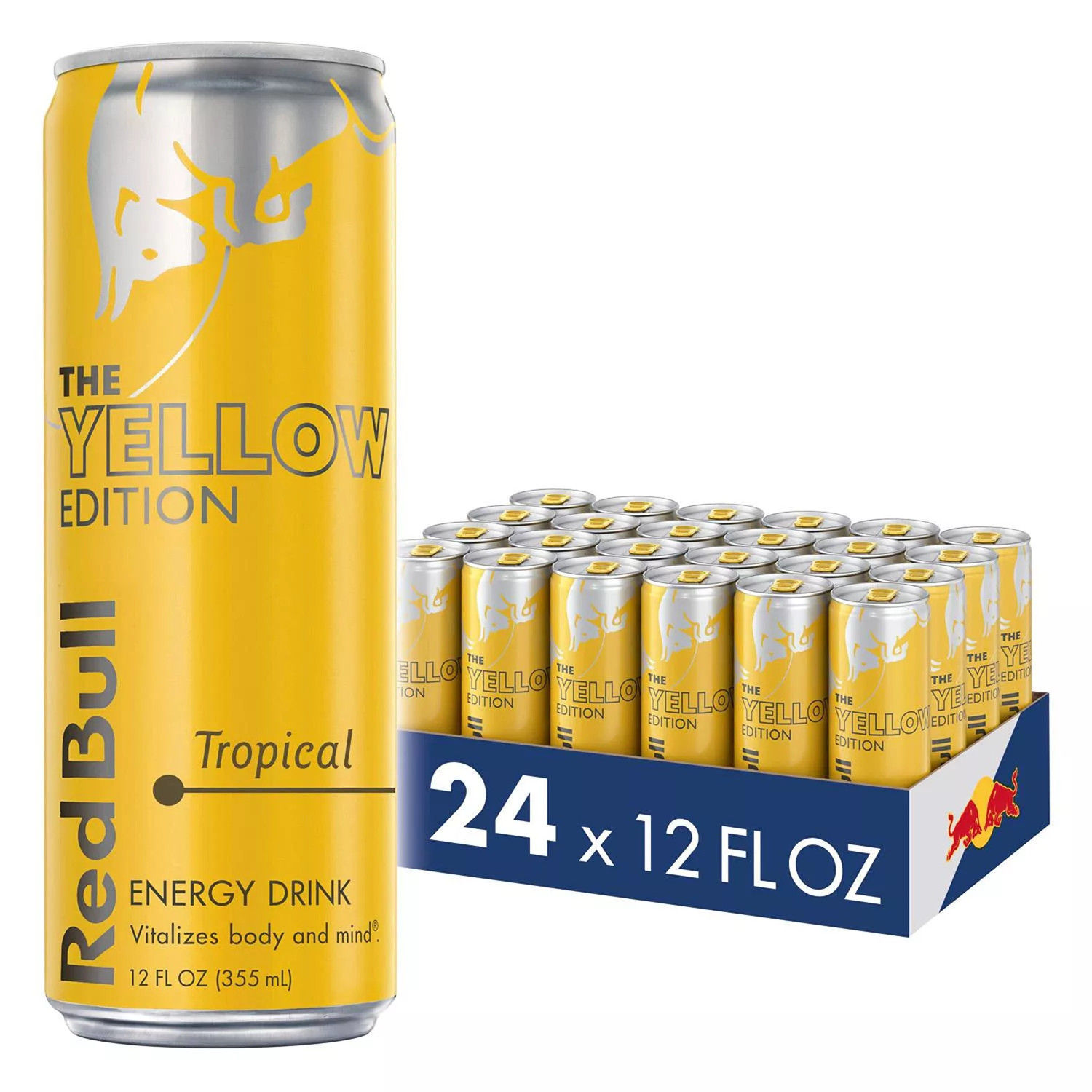 Red Bull Yellow (12 Ounce cans, 24 Count)
