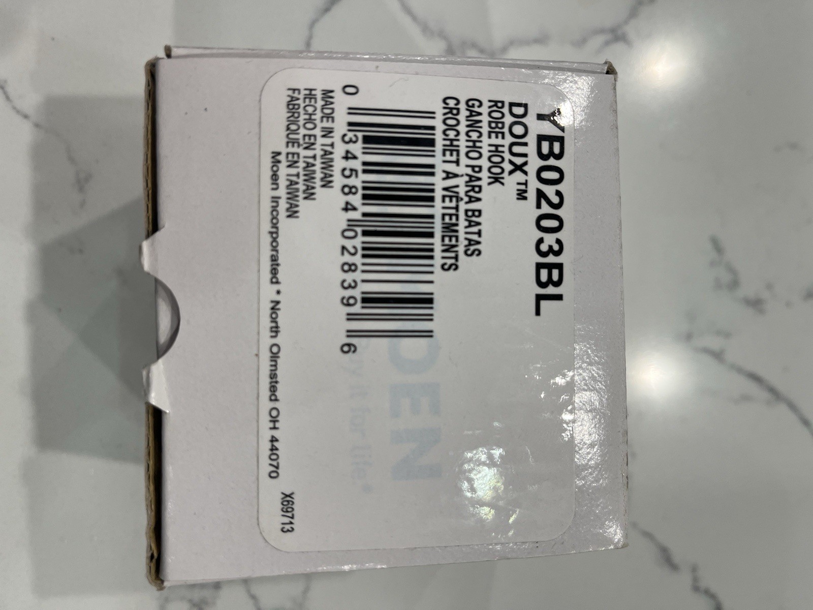 Moen YB0203BL Doux Robe Hook, Matte Black