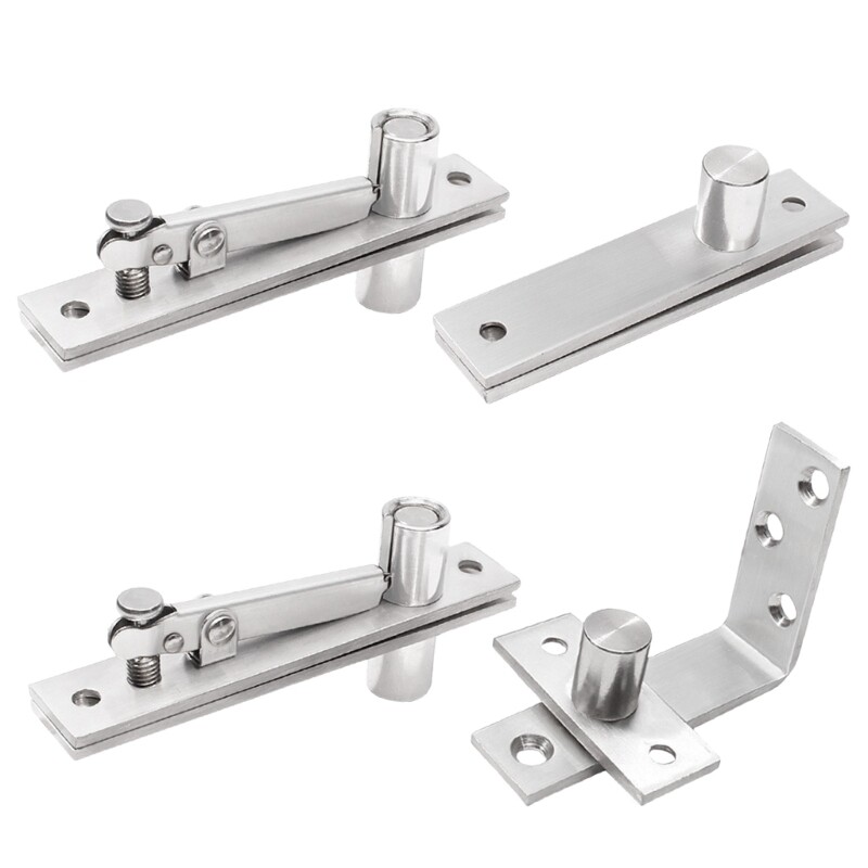 2Pcs Door Pivots Hinges Heavy Duty Door Hinges 360/90 Degree Shafts