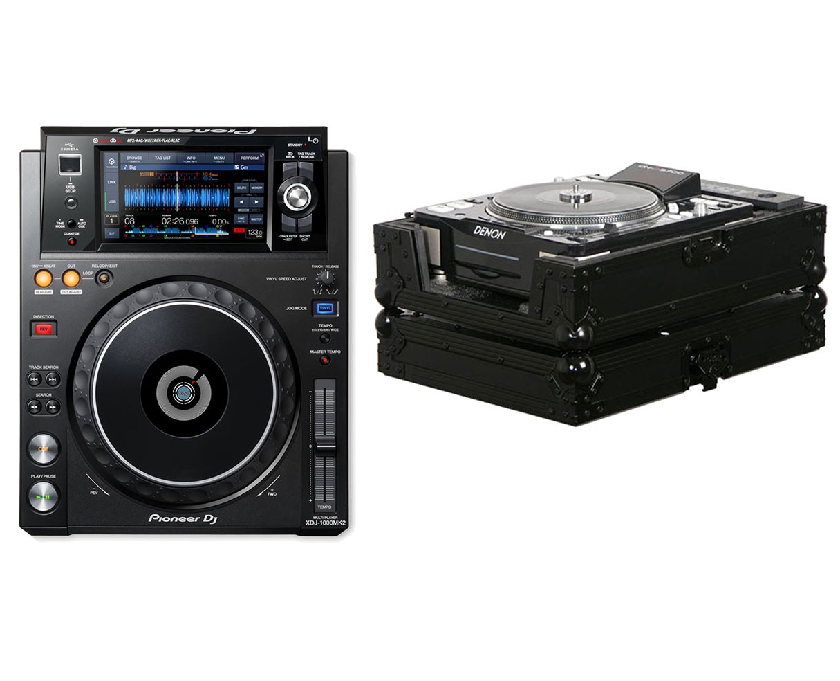 Pioneer DJ XDJ-1000MK2 + Black Label Flight Case