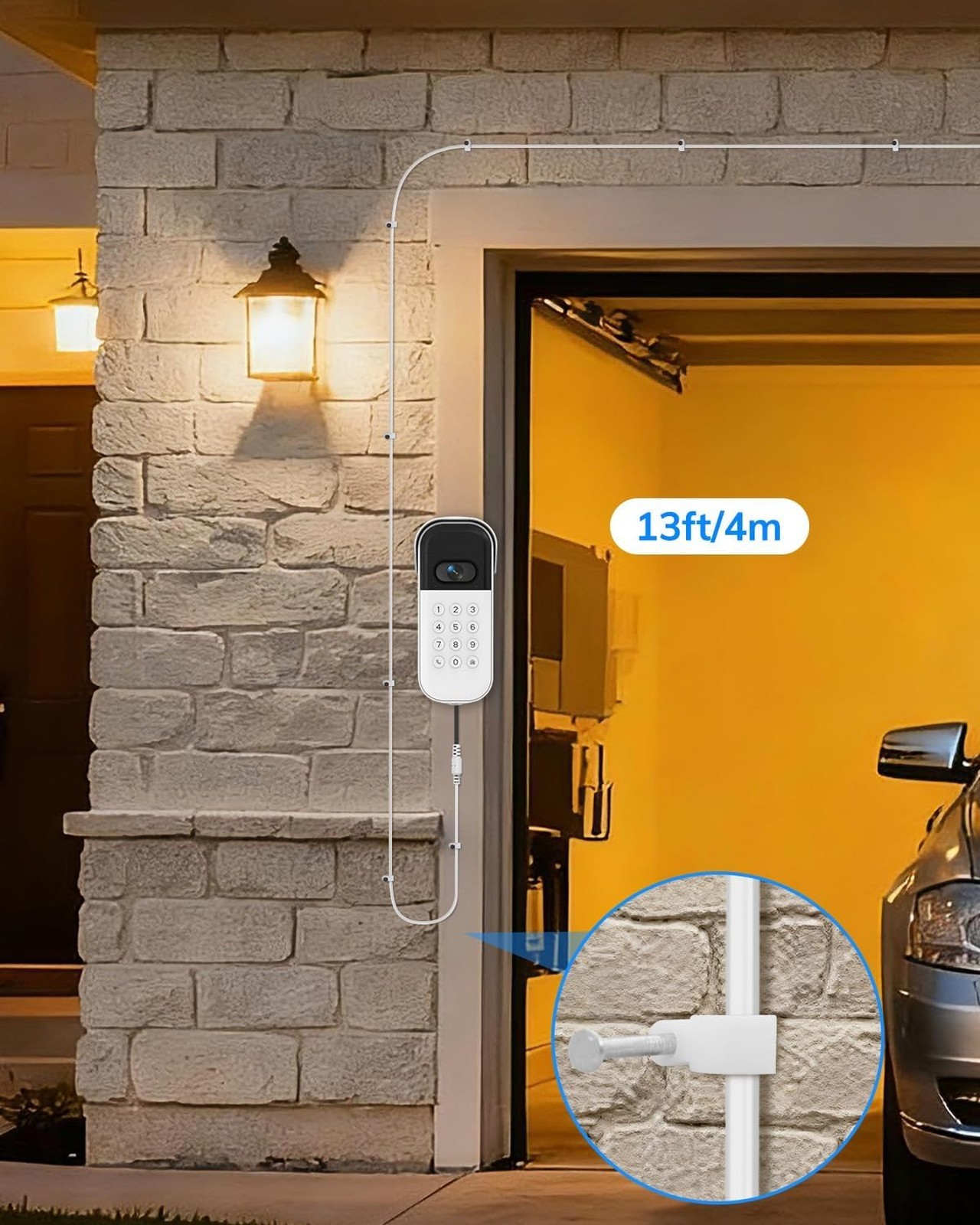 Power Adapter Kit for myQ Smart Garage Video Keypad Adjustable Mount Bracket