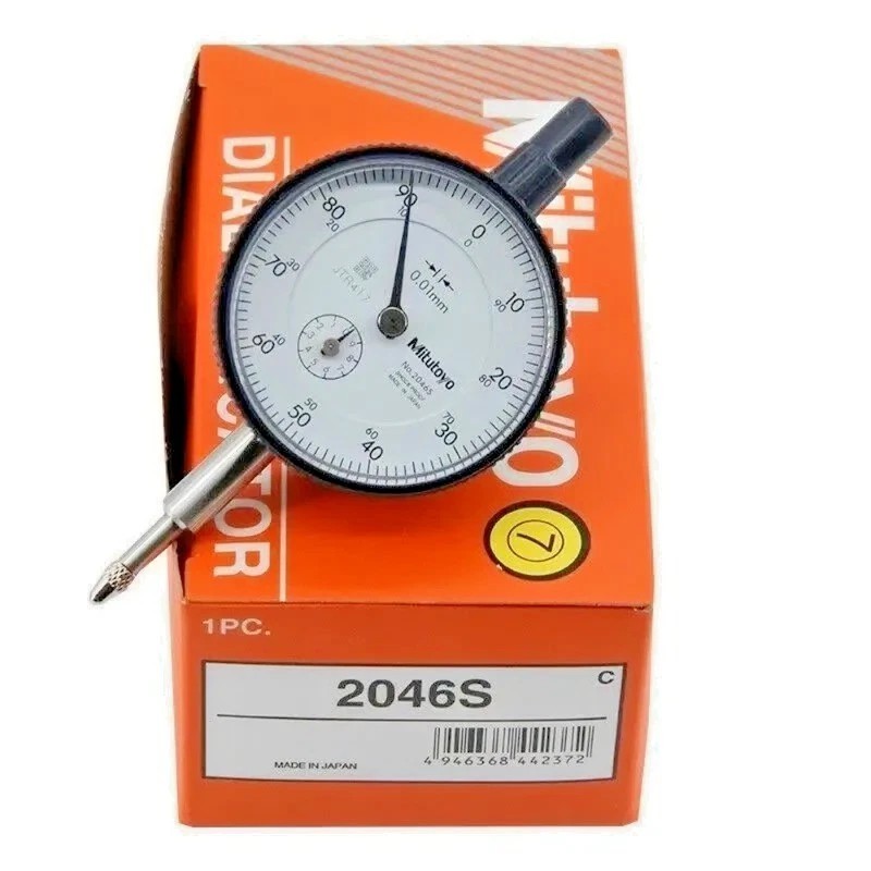 1PCS NEW Mitutoyo Dial Indicator 2046S Standard Plunger 10mm Gauge Fast shipment