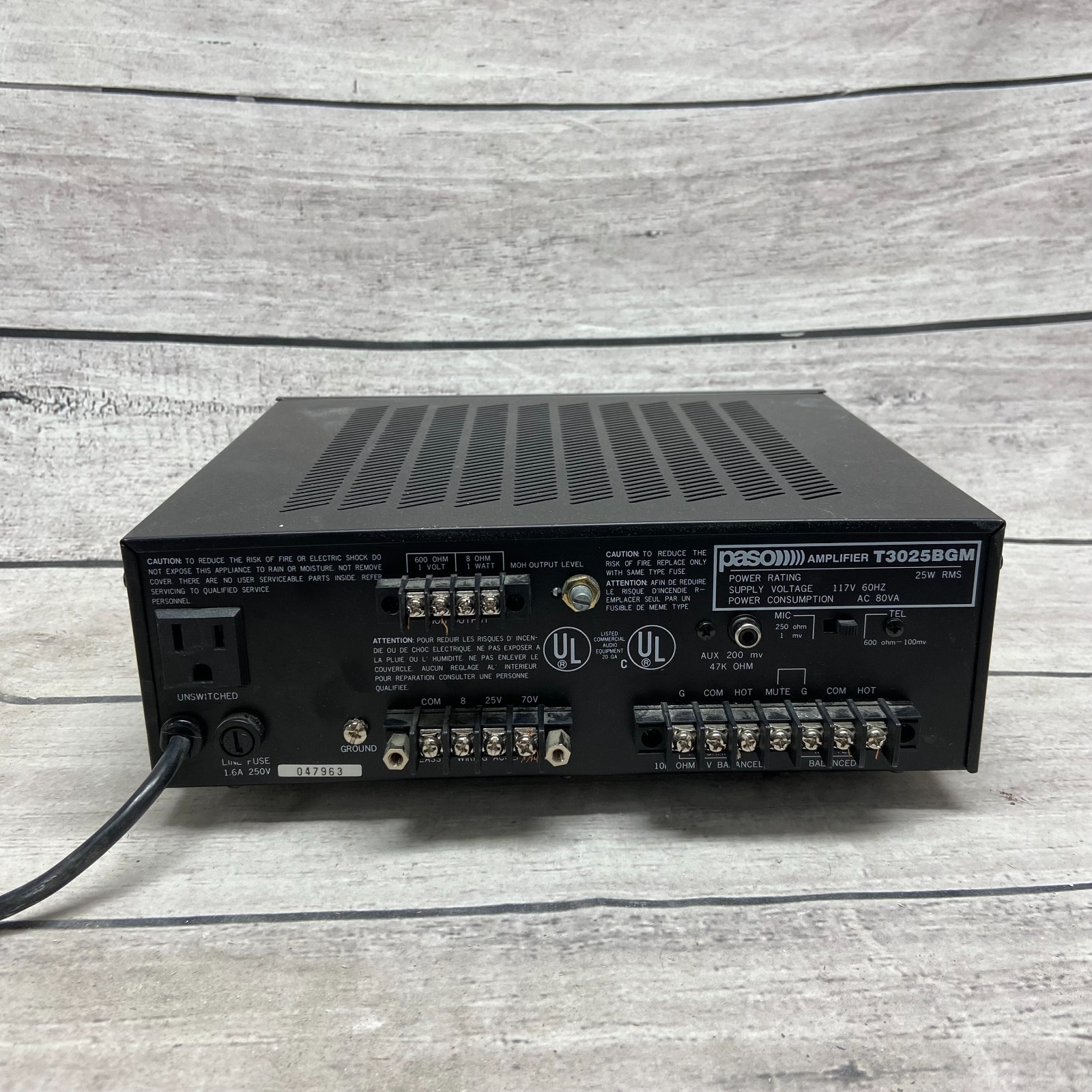 Paso Series 3000 T3025BGM Integrated Amplifier 25W RMS