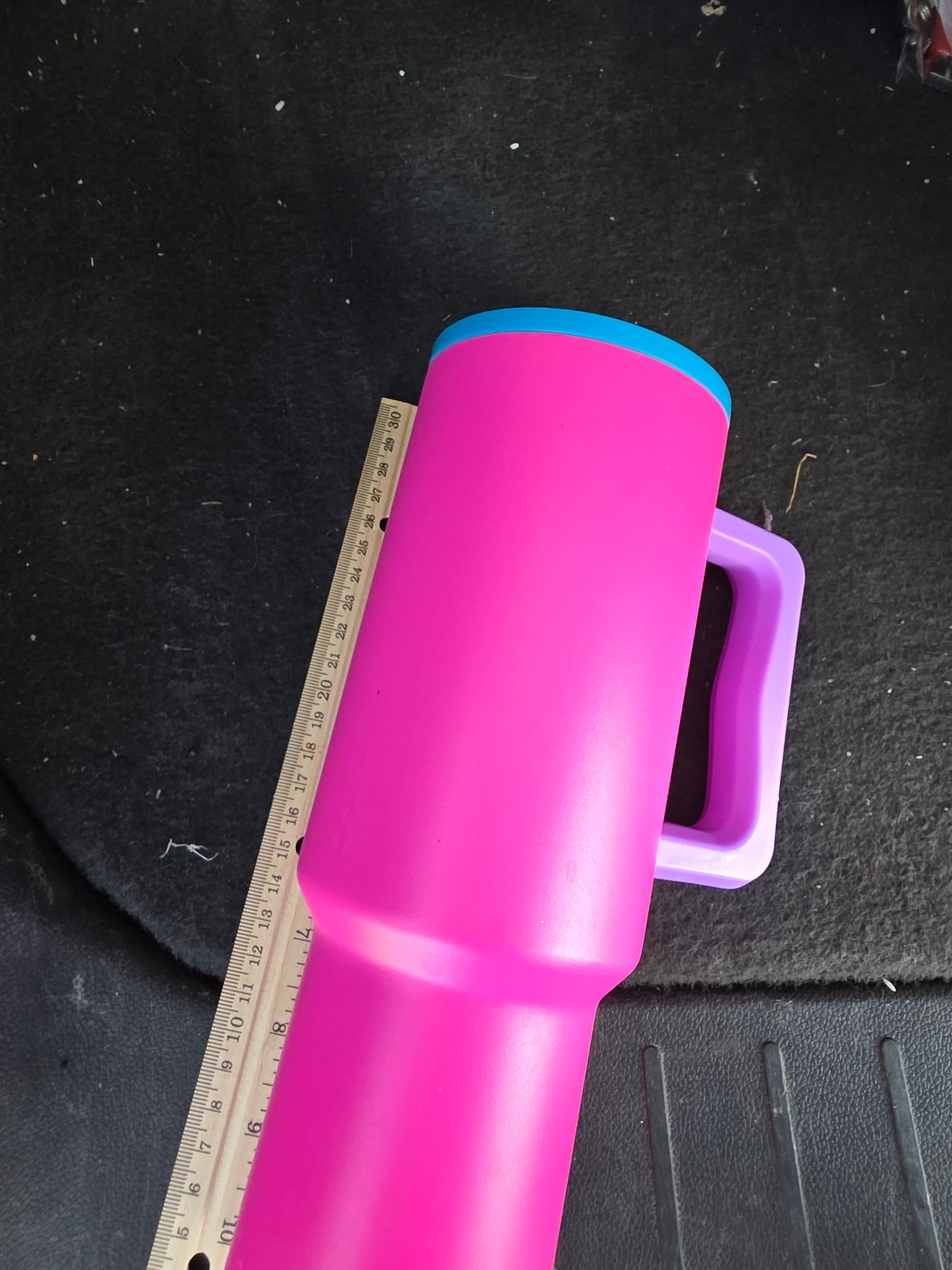 Stainless Steel Travel Tumbler 40oz White Floral Metal Lid Insulated