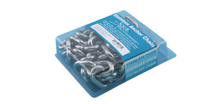 STAINLESS CHAIN PRE-PACK 1/4", 4' LONG, 316 SS