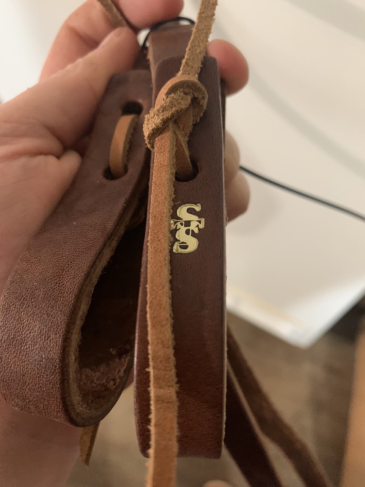 western leather split reins 8ft