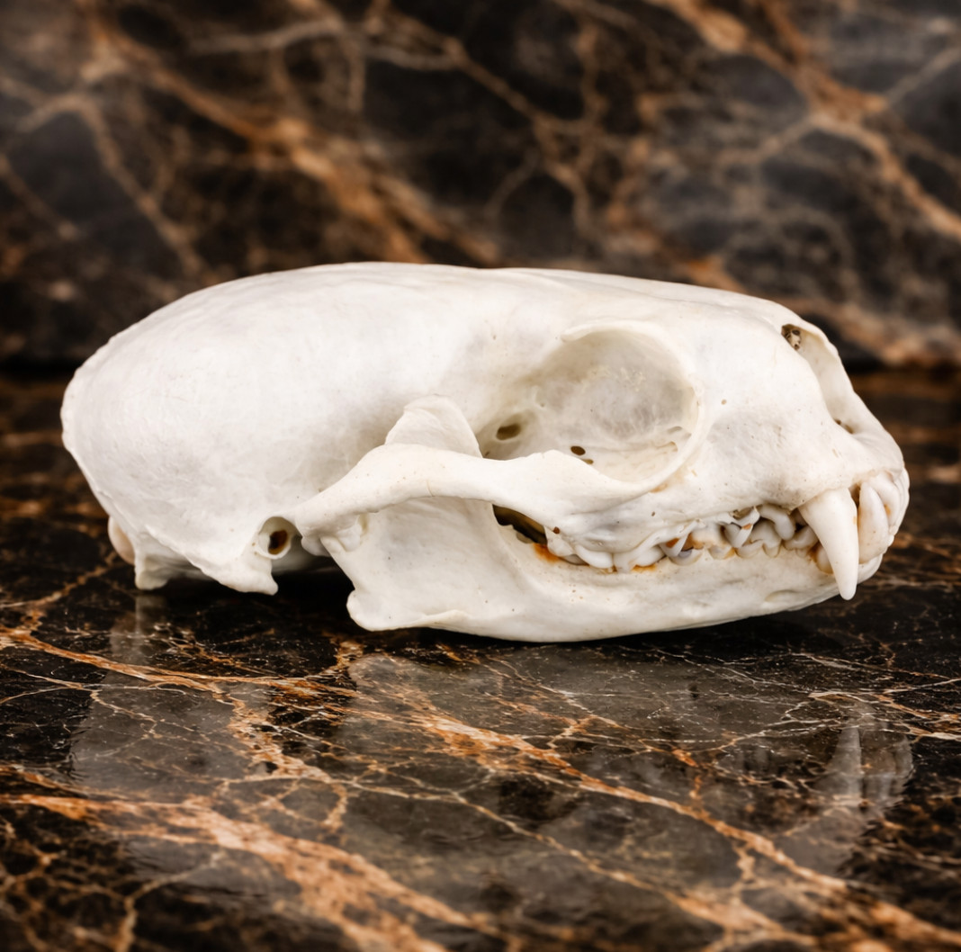 Life-Size North American River Otter Skull Replica - Anatomical Model