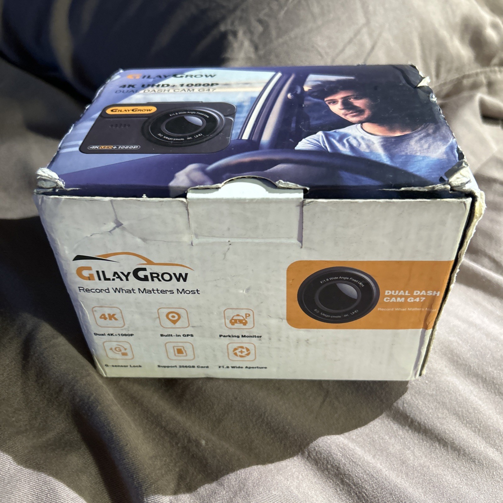 Gilay Grow 4K UHD + 1080P G47 Dual Dash Cam NEW Never Used