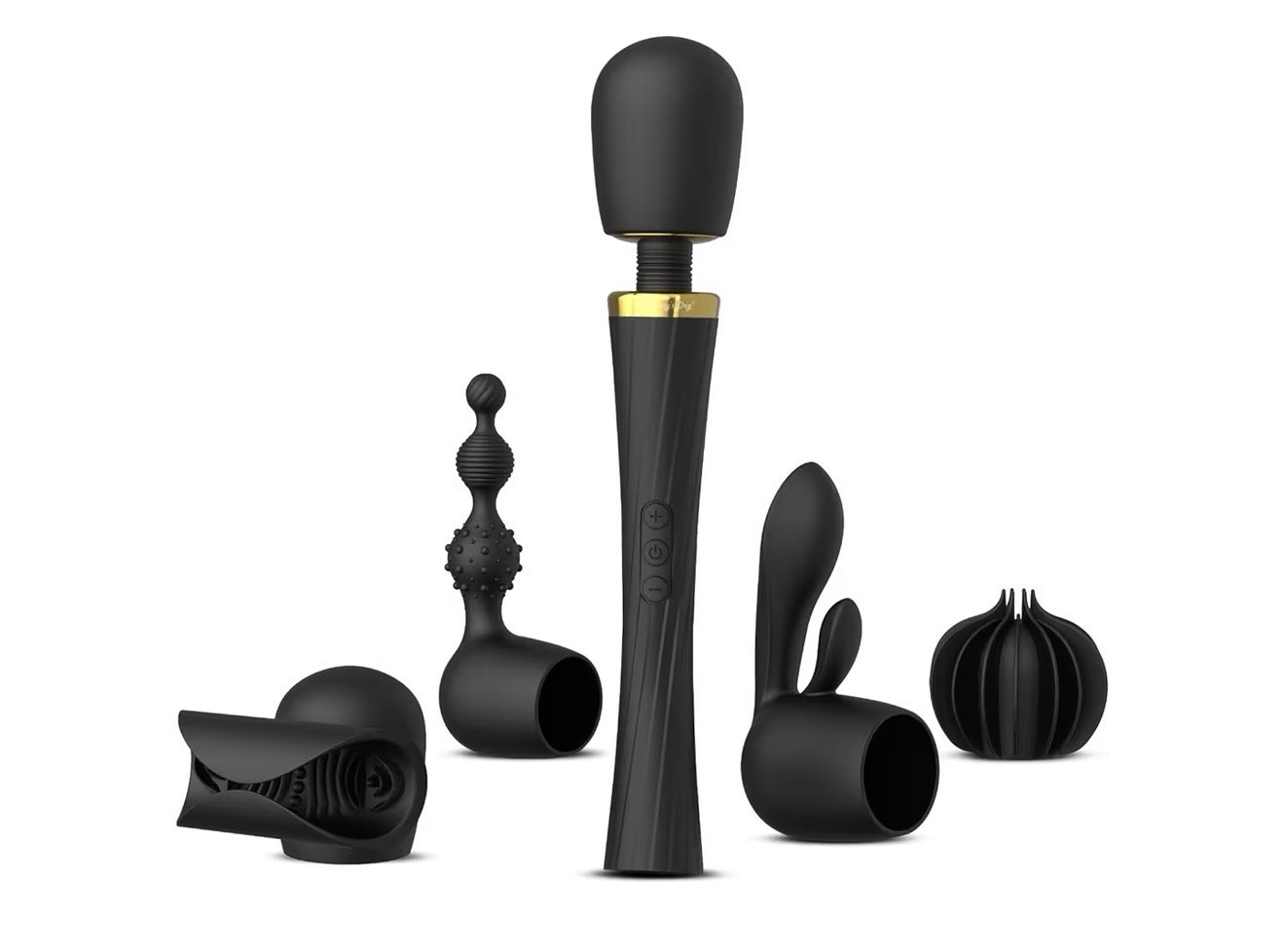 Tracy's Dog Wand Vibrator Kit, Cordless Massager with 4 Silicone Attachments
