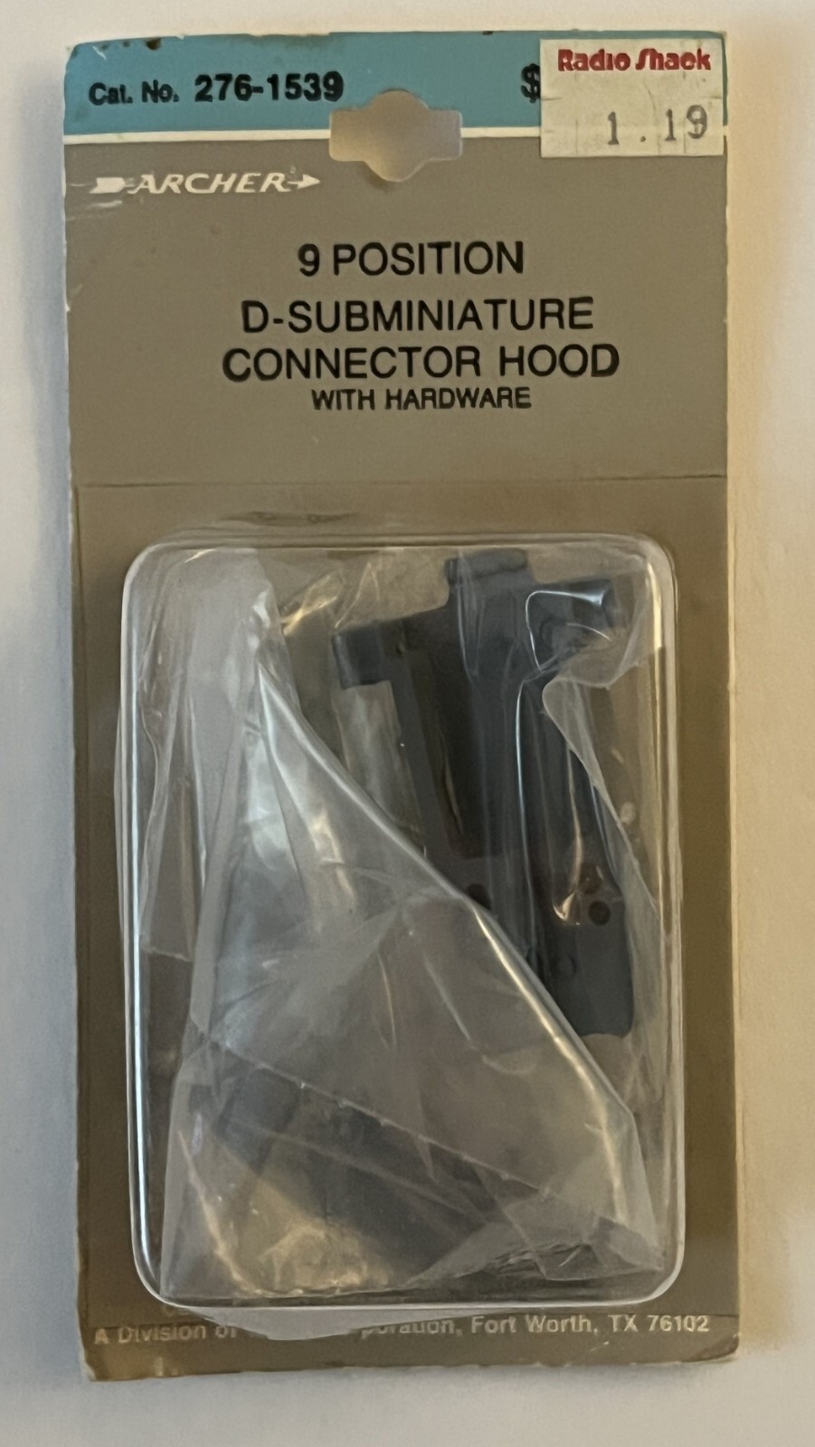 Radio Shack 9 Position D Subminiature Connector Hood 276-1539 🔥NEW NOS💥