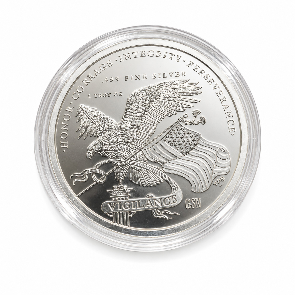 1 OZ SILVER ROUND 250TH ANNIVERSARY