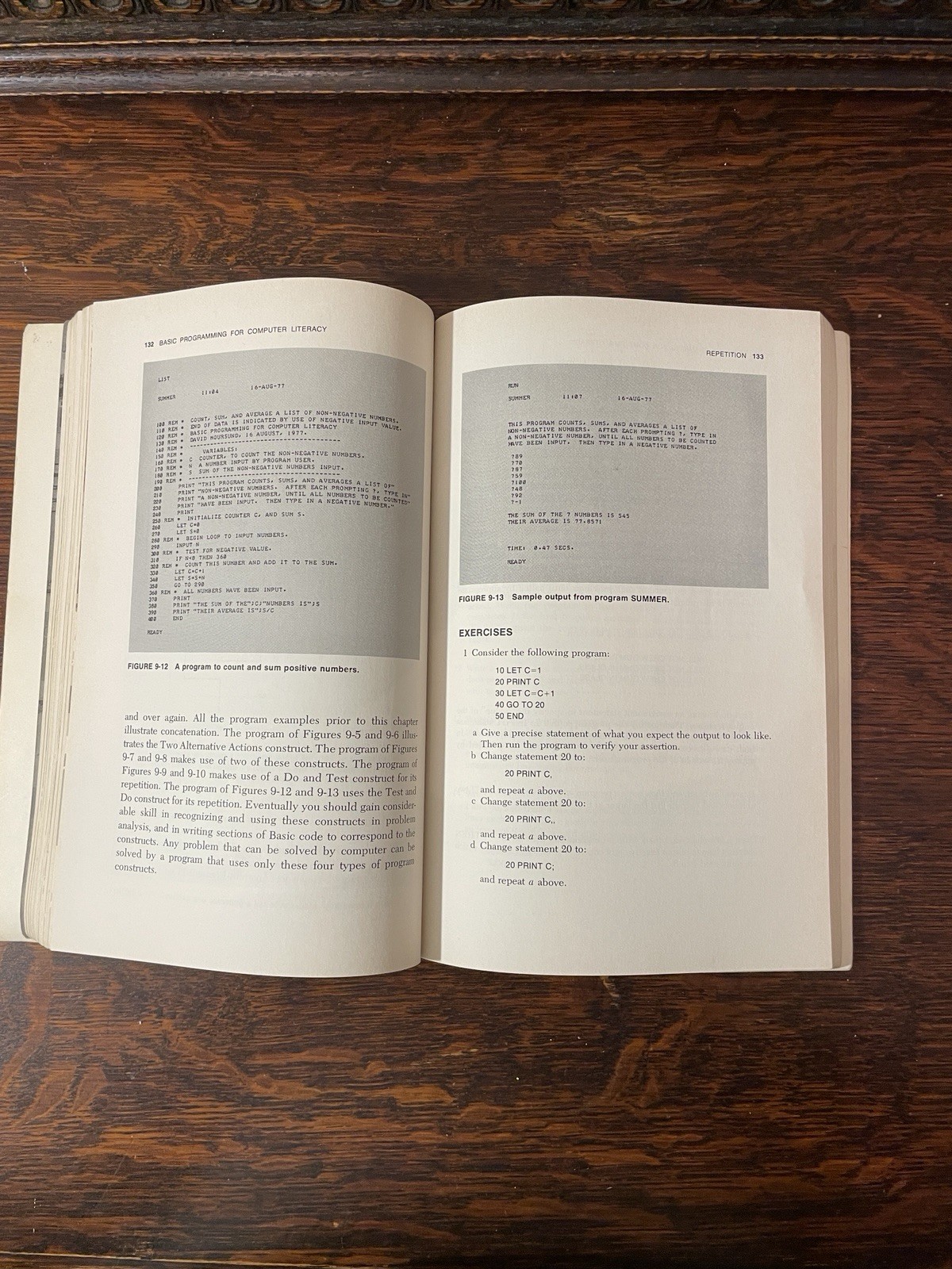Vintage 1978 Basic Programming For Computer Literacy Paperback Book
