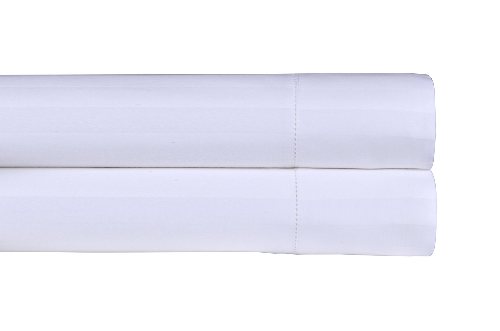 Standard Size White Luxury Pillowcases - 500 Thread Count Damask Weave, 2 Pie...