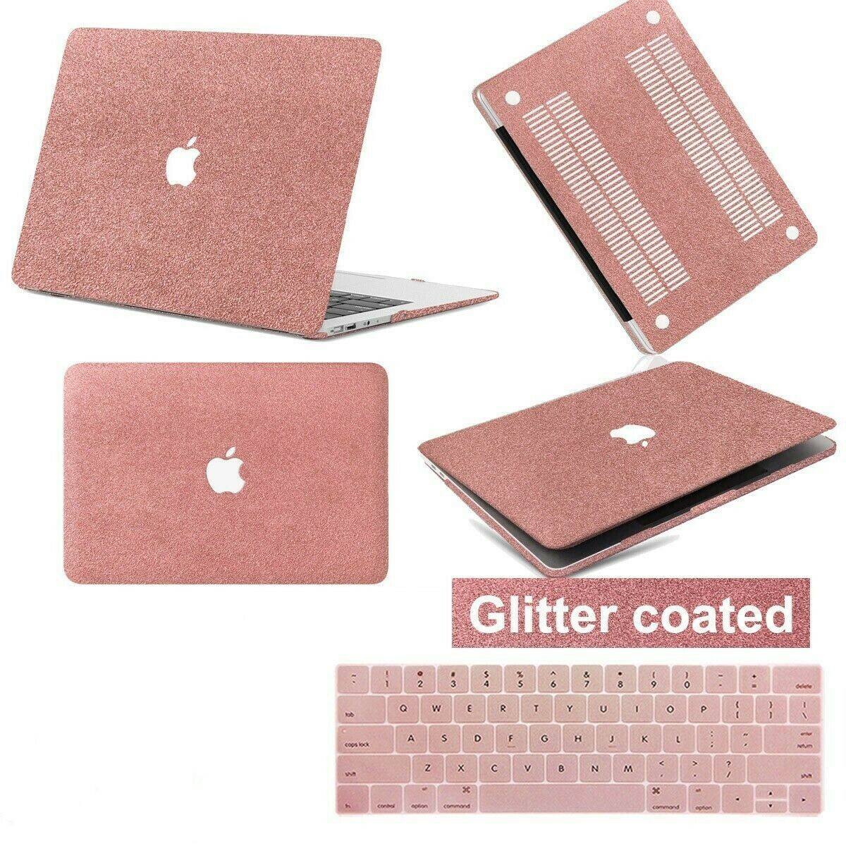 Rose Gold Laptop Rubberized Hard Glitter Case Cover Fr New Macbook Pro Air M4 M5
