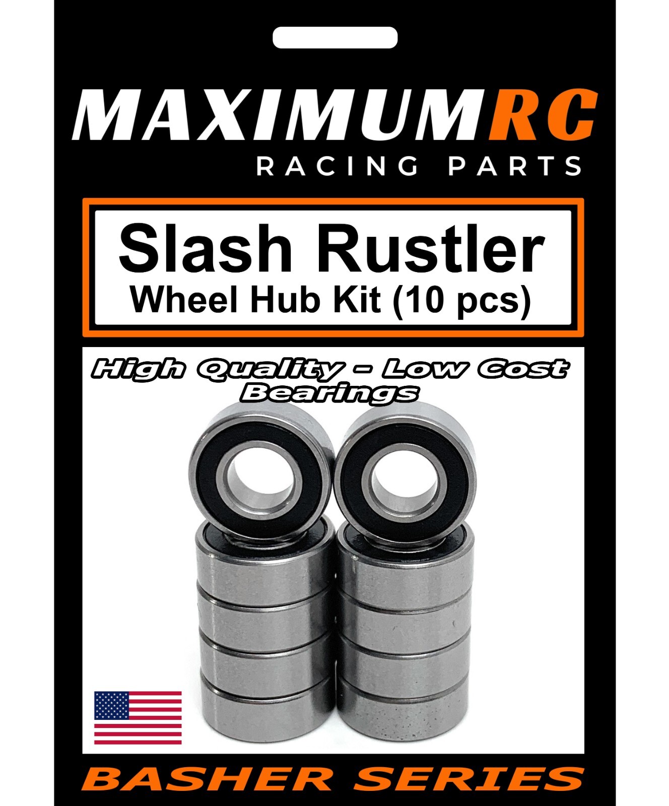 MAXRC - Traxxas Slash Rustler Bandit 2WD 4WD Wheel Hub Bearings 5x11x4 (10-pack)