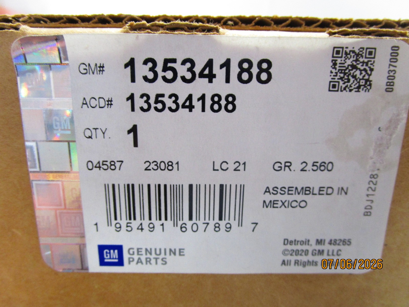 Body Control Module GM Parts 13534188