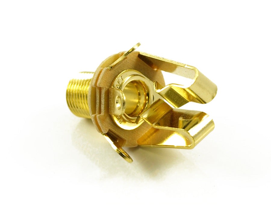 Genuine Switchcraft Jack 1/4 Extra Long Gold Stereo, WDE12LSG-1