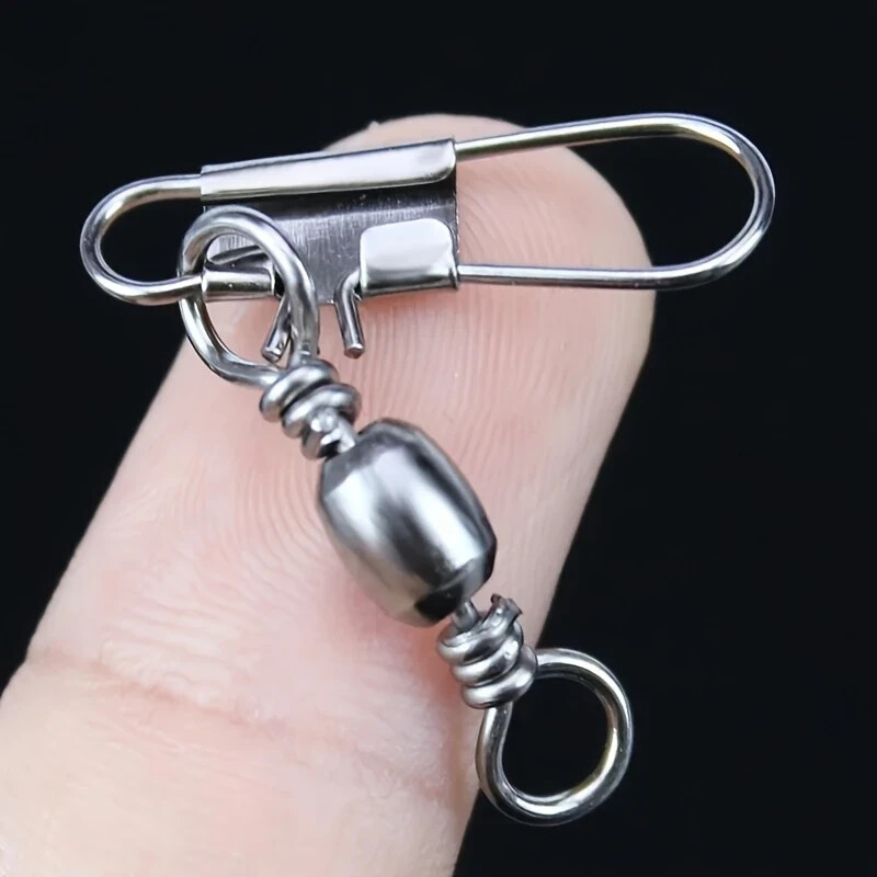 50 x American Carbon Steel Snap Sea Fishing Swivels Size no.2